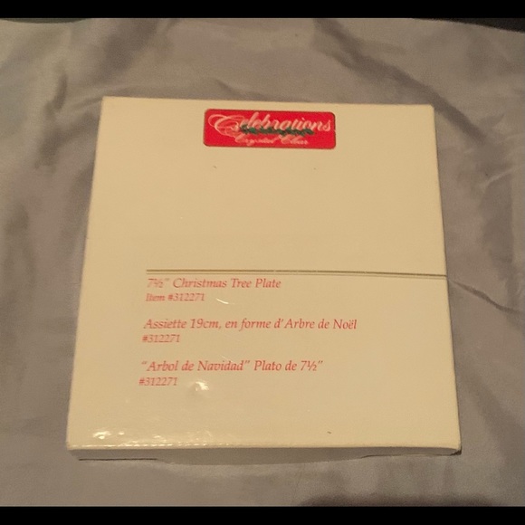 Celebrations Crystal Clear 7 1/2" Christmas Tree Glass Plate - Picture 10 of 12